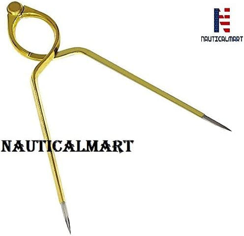 Navigation Compass Brass Divider with Steel Needle Points (Design 4)