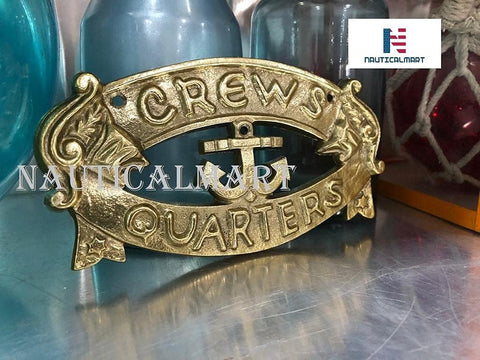 Brass Crew's Quarters Door Sign