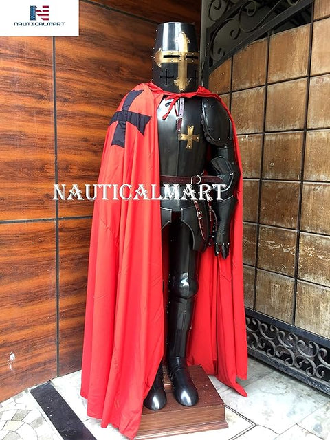 Black Knight Larp Steel Armour Halloween Costume