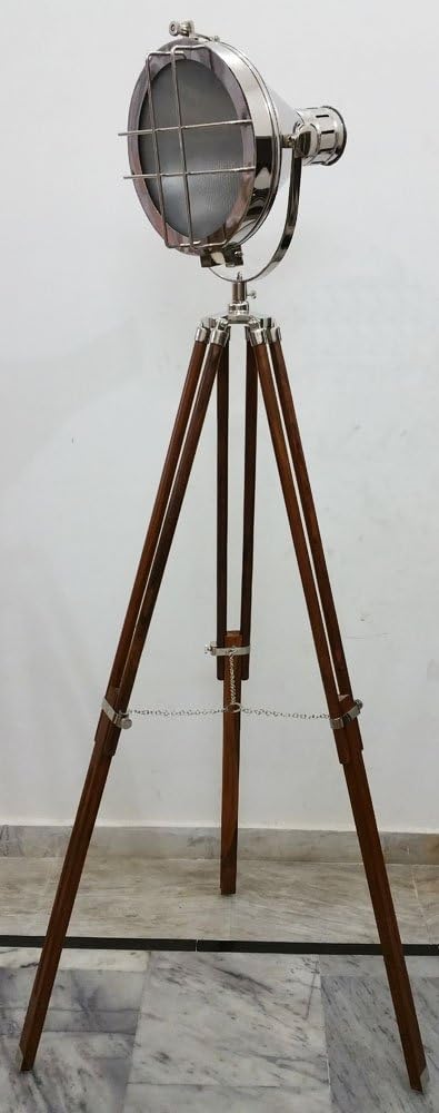 Designer Chrome Studio Floor Lamp Designer Tripod Stand