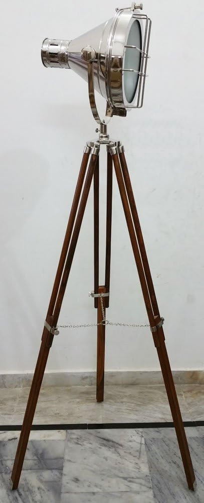 Designer Chrome Studio Floor Lamp Designer Tripod Stand