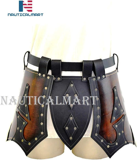 Knight Tassets Medieval Armor Leather Belt Halloween