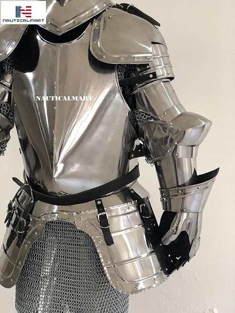 Medieval Knight Suit Of Armor Costume - LARP Wearable Authentic