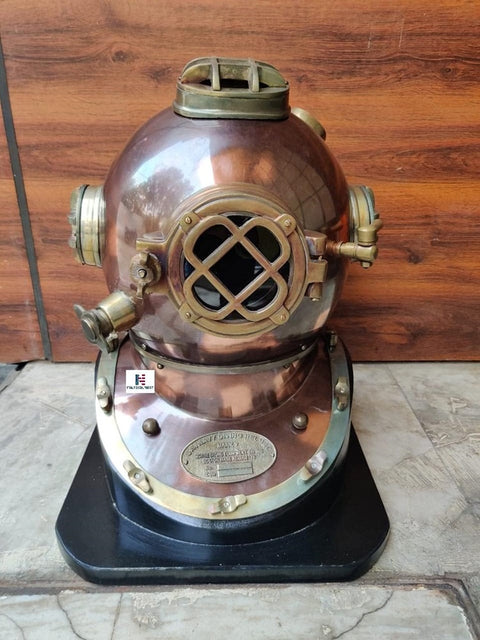 Solid Copper Antique Vintage Diving Divers Helmet