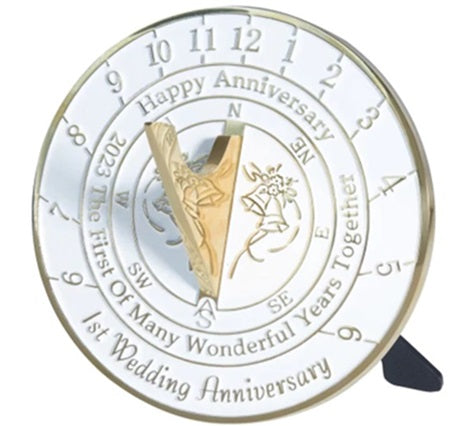 Anniversary Sundial Gift for 1st Wedding Anniversary