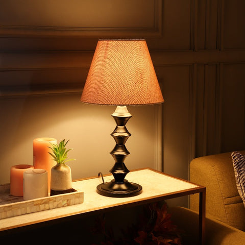 BTR CRAFTS Metal Table Lamp With Conical Shade