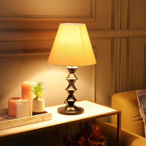 BTR CRAFTS Metal Table Lamp With Conical Shade
