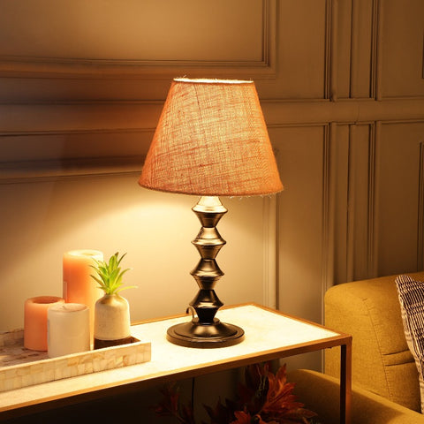 BTR CRAFTS Metal Table Lamp With Conical Shade