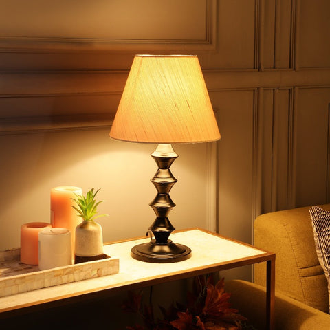 BTR CRAFTS Metal Table Lamp With Conical Shade