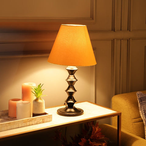 BTR CRAFTS Metal Table Lamp With Conical Shade
