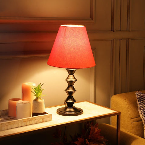 BTR CRAFTS Metal Table Lamp With Conical Shade