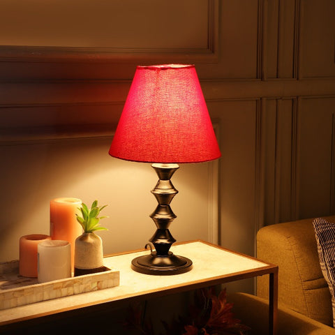 BTR CRAFTS Metal Table Lamp With Conical Shade