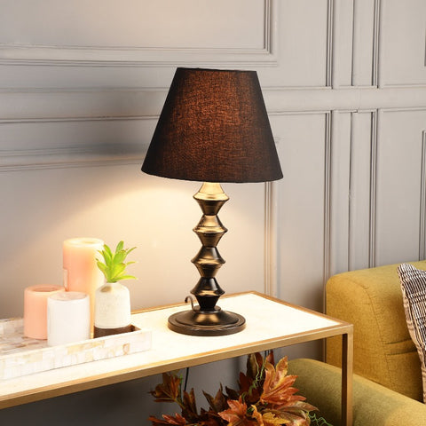 BTR CRAFTS Metal Table Lamp With Conical Shade
