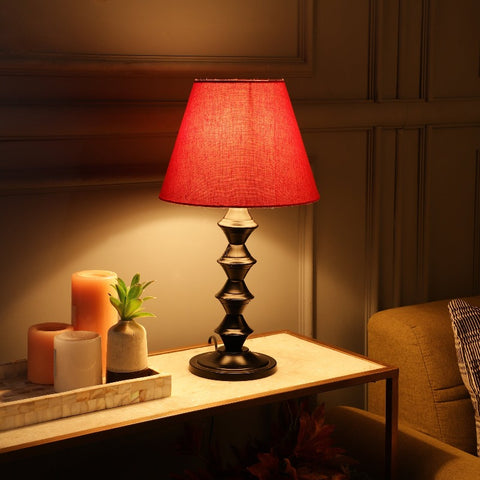 BTR CRAFTS Metal Table Lamp With Conical Shade