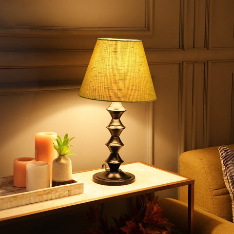 BTR CRAFTS Metal Table Lamp With Conical Shade