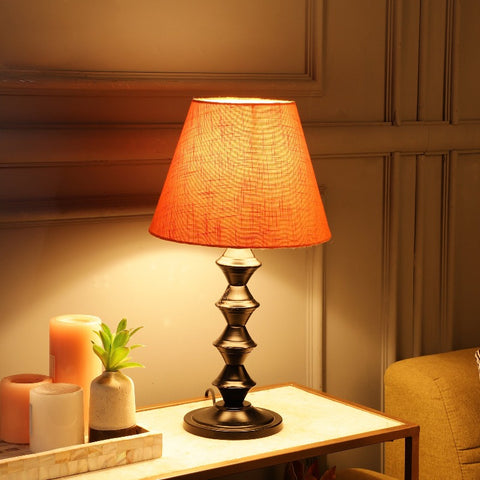 BTR CRAFTS Metal Table Lamp With Conical Shade